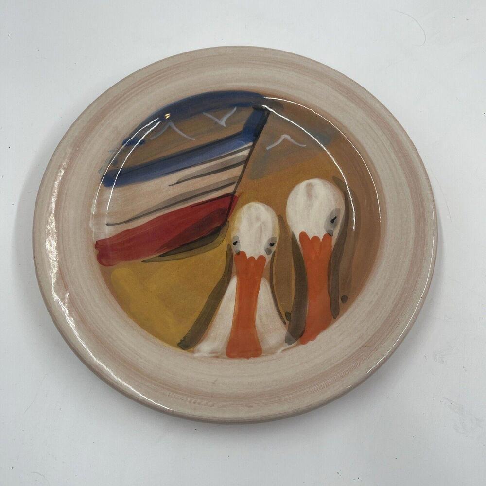 Rare Vietri Marina Italy ArtPottery Terracotta Dinner Plate / Wall Hanging